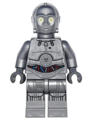 LEGO Minifigure -- Silver Protocol Droid (U-3PO) (75146)-Star Wars / Star Wars Episode 4/5/6 -- SW0766 -- Creative Brick Builders